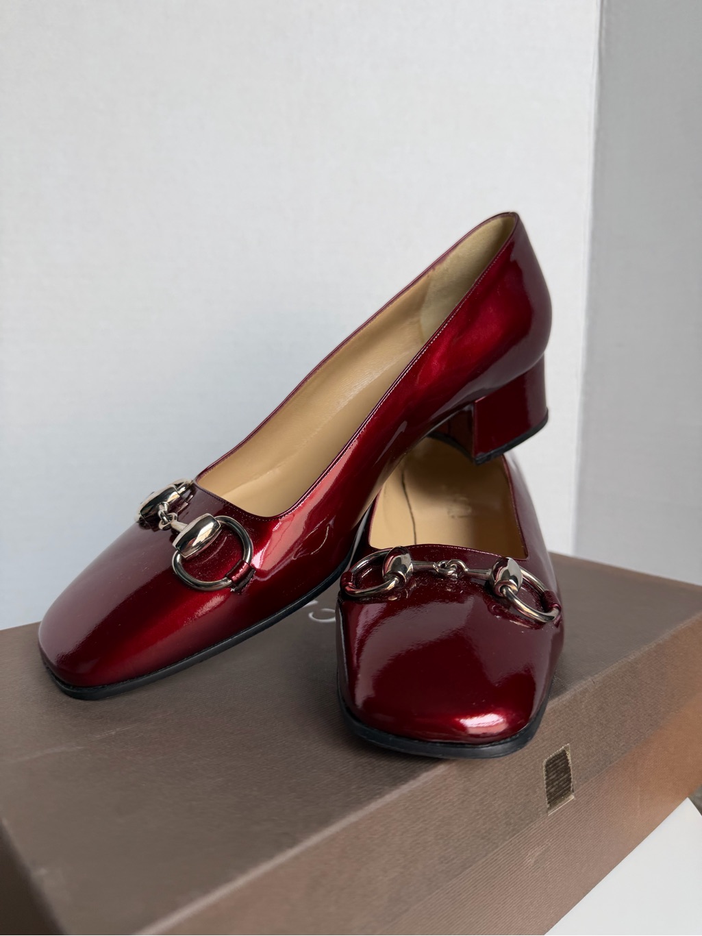 Gucci Patent Leather Loafers.